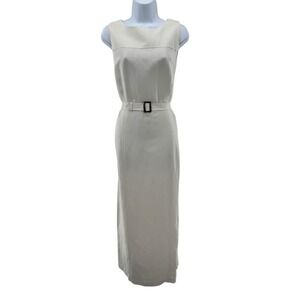 Ann Taylor Ivory Sleeveless Maxi Dress